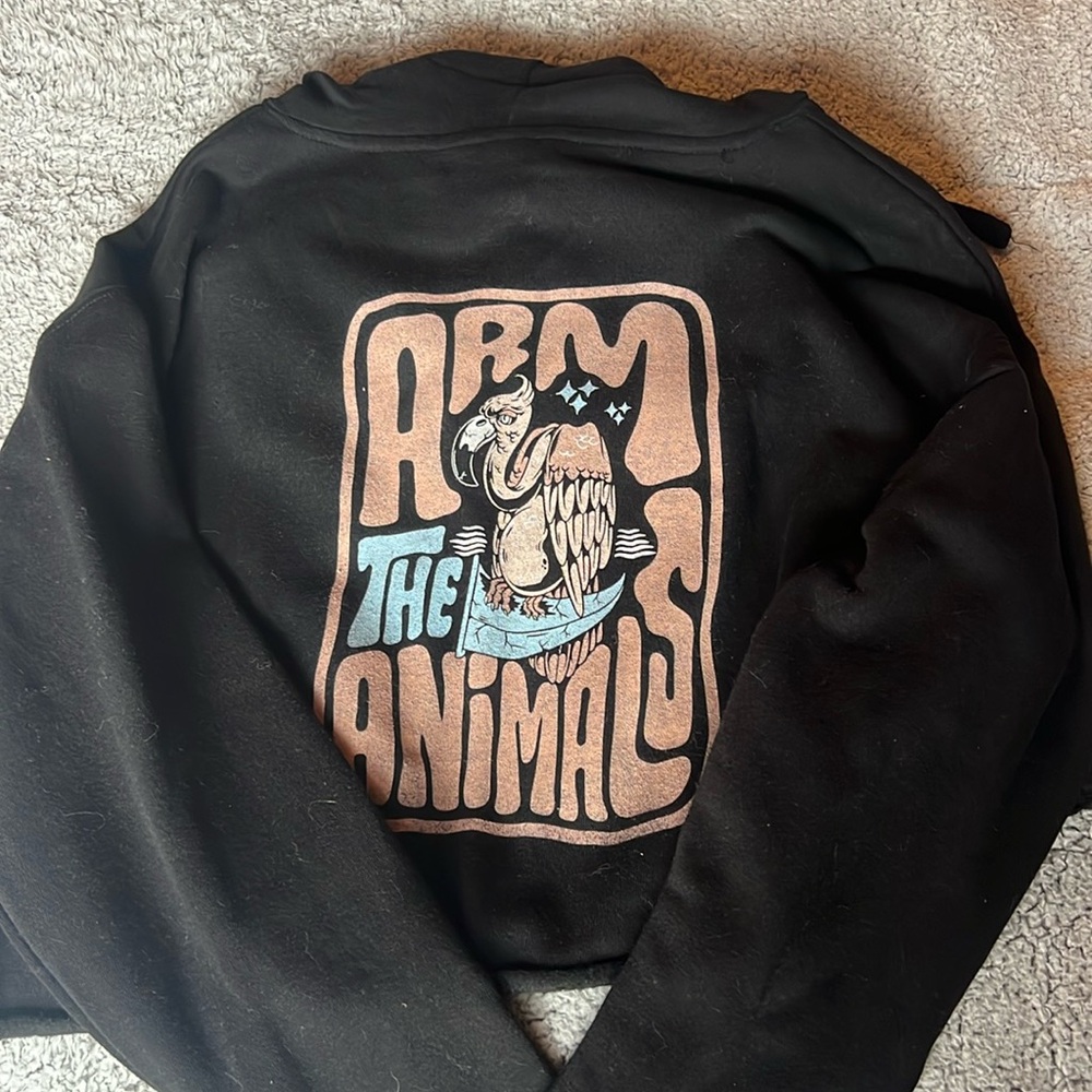 Arm the Animals Crop Hoodie Size Small